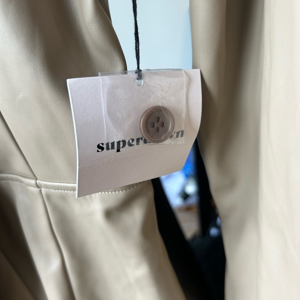 New Superdown Chantel Leather Romper In Nude - Picture 8 of 10